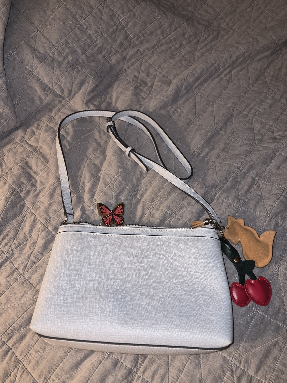 Karl Lagerfeld Light Blue Crossbody with Karl & Choupette Appliqués - Picture 2 of 6